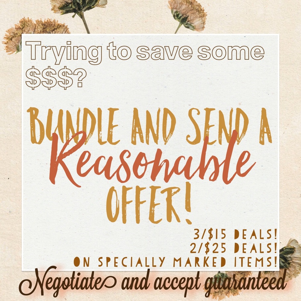 MAKE BUNDLES AND OFFERS TO SAVE!!!